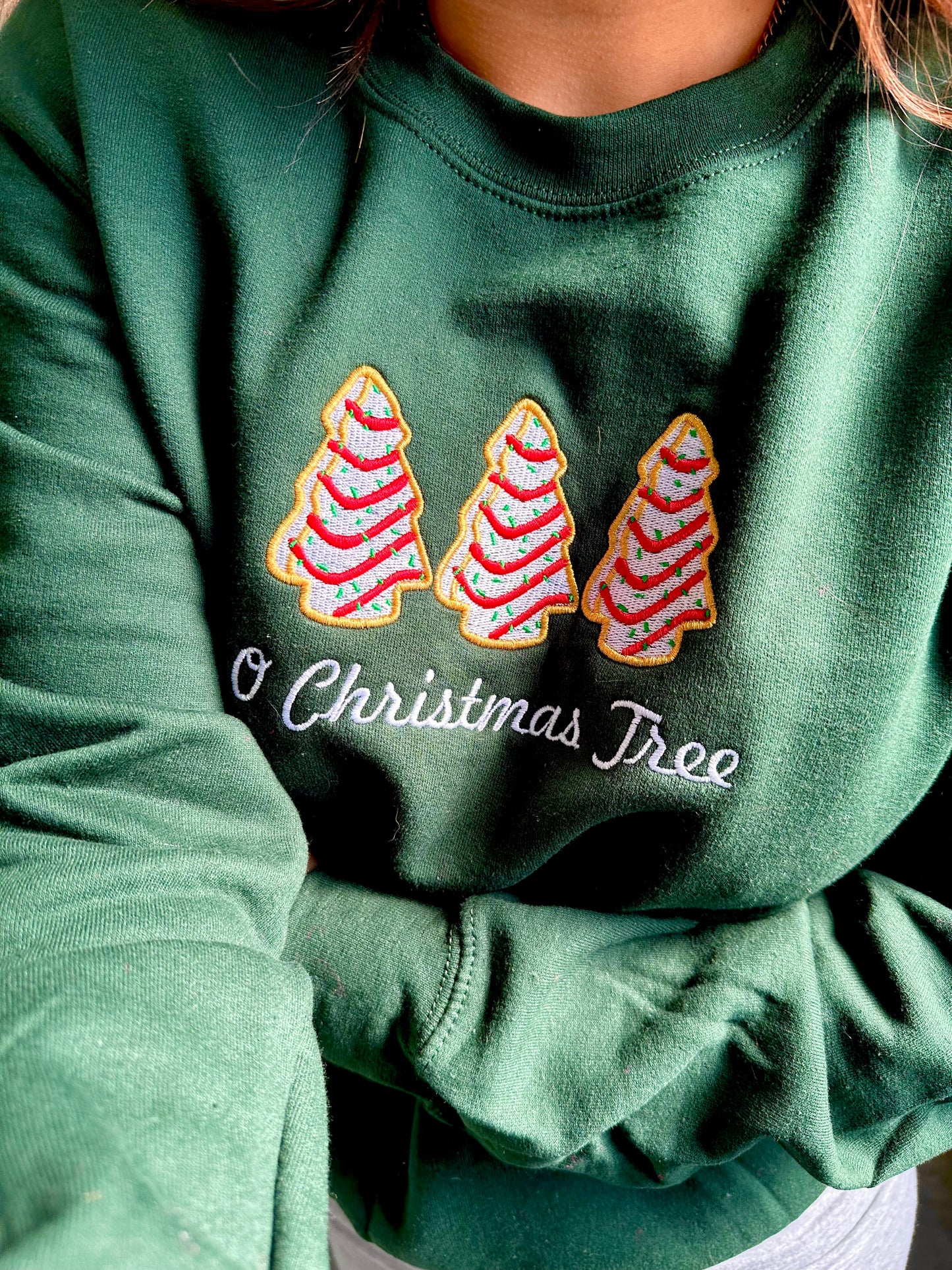 Christmas Tree Cake 2024 Embroidered Sweatshirt