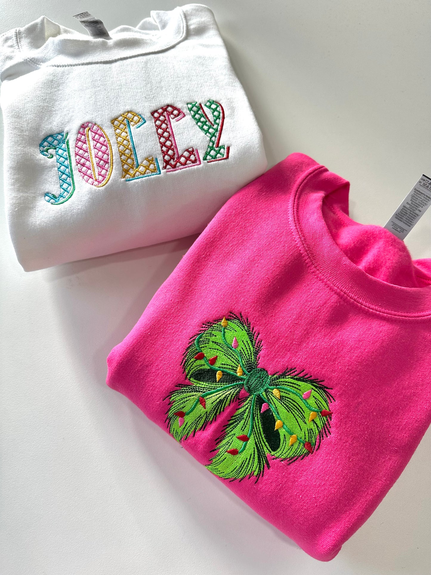 Jolly Embroidered Christmas Sweatshirt