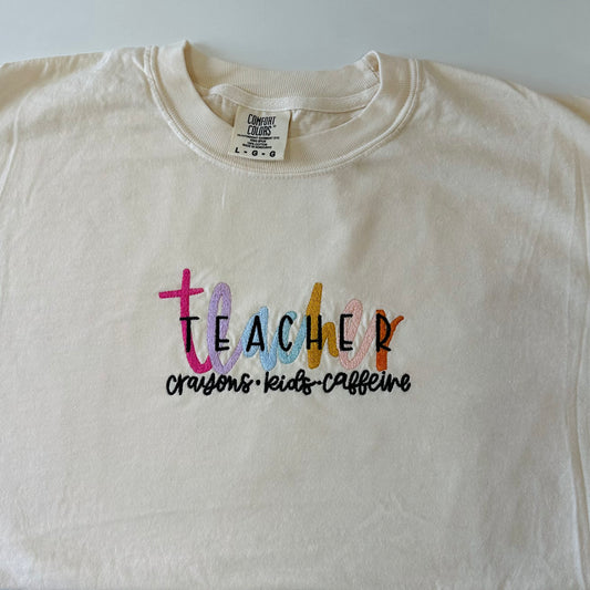 Teacher Embroidered Tee