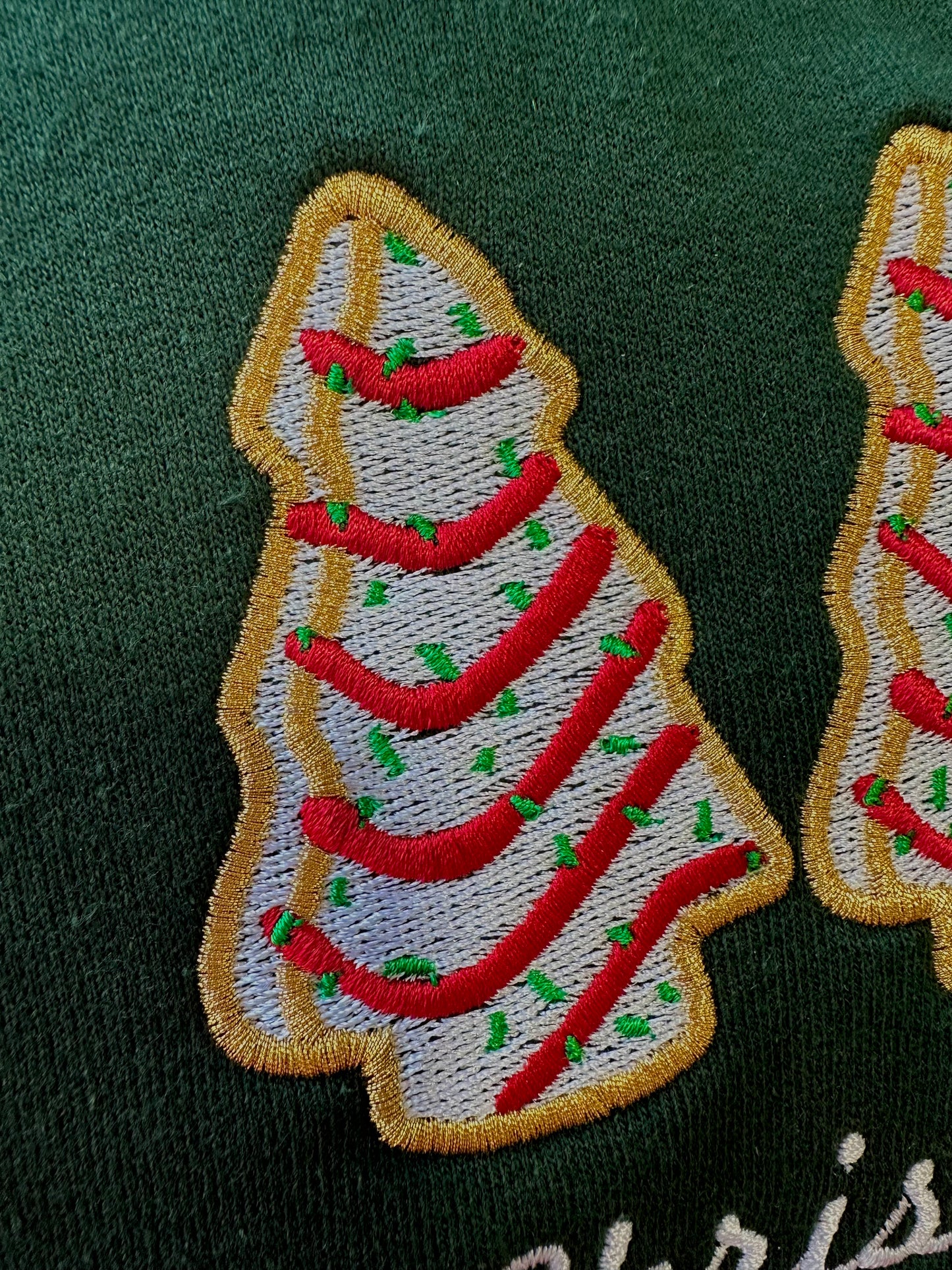 Christmas Tree Cake 2024 Embroidered Sweatshirt