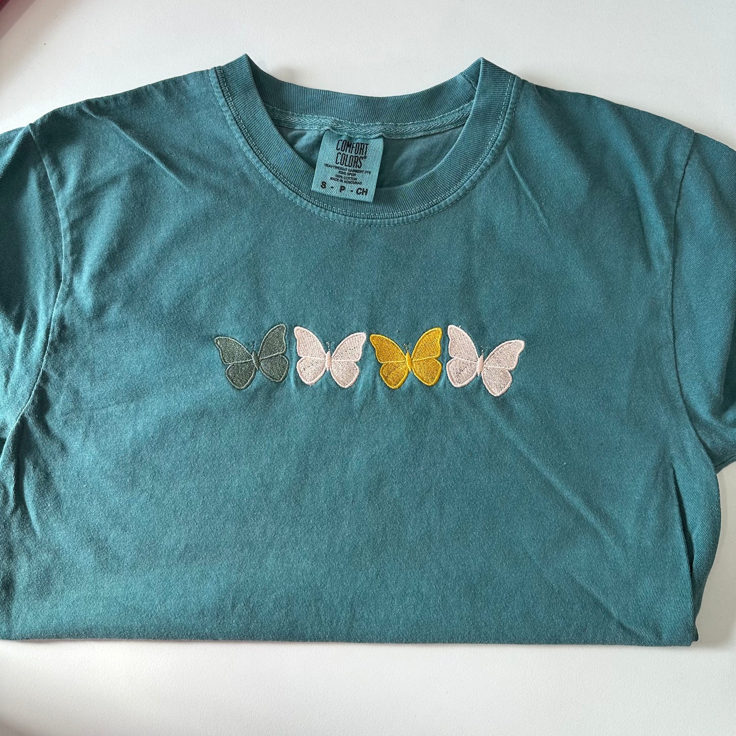 Butterflies Embroidered T-Shirt