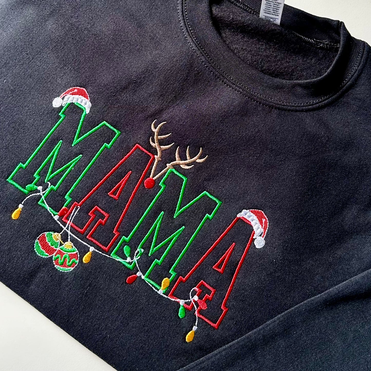 Merry Mama Christmas Embroidered Sweatshirt