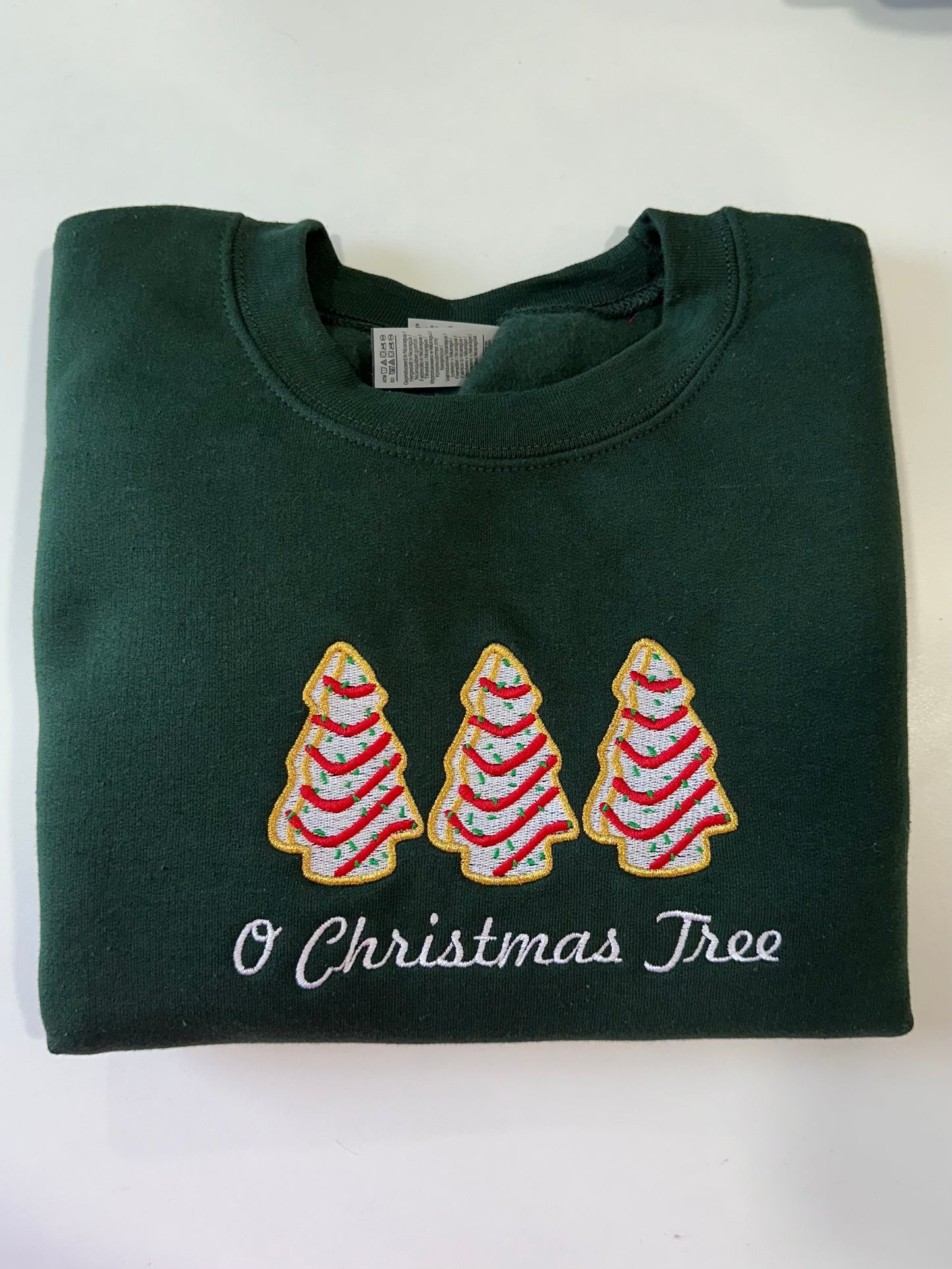 Christmas Tree Cake 2024 Embroidered Sweatshirt