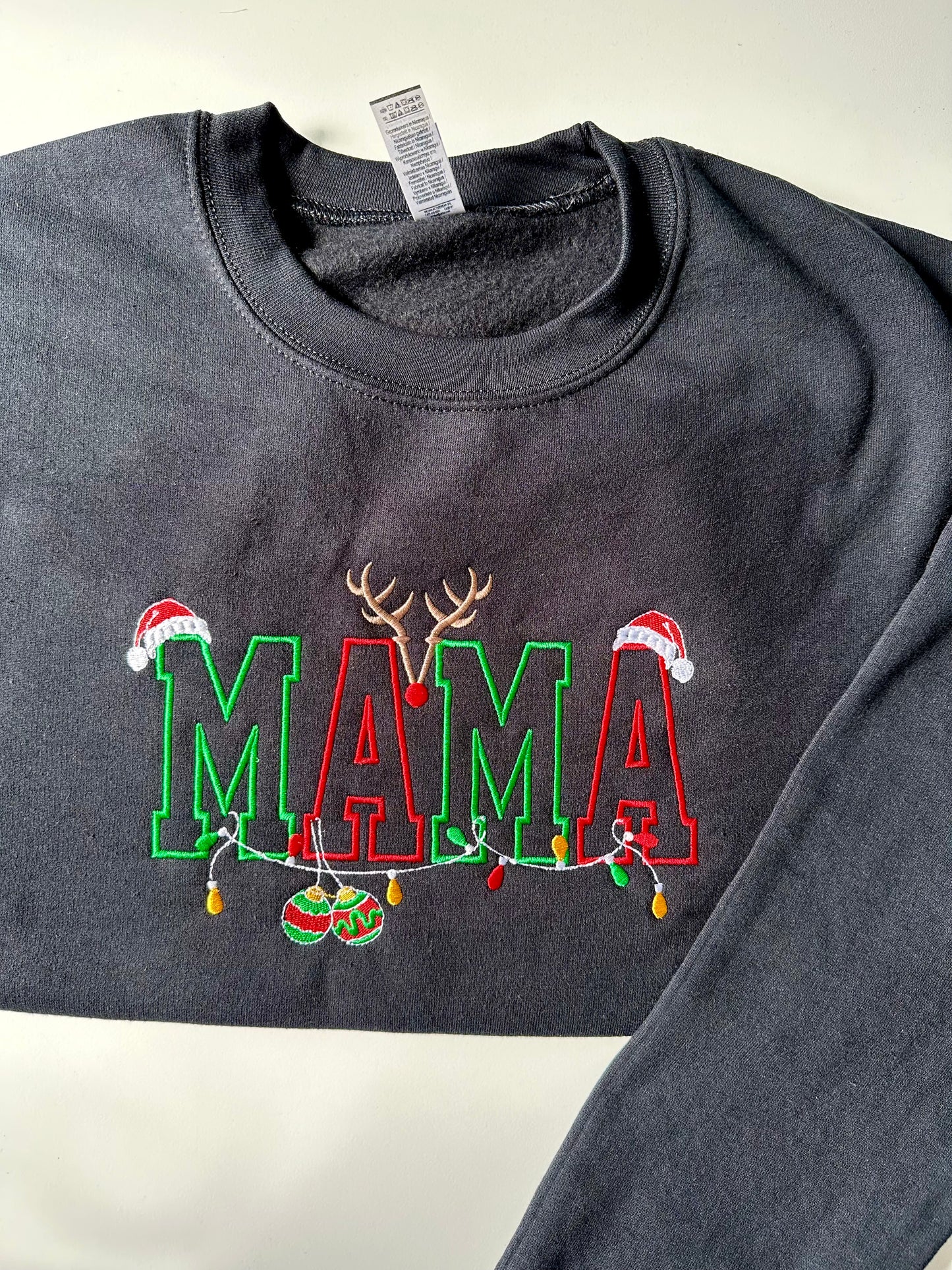 Merry Mama Christmas Embroidered Sweatshirt