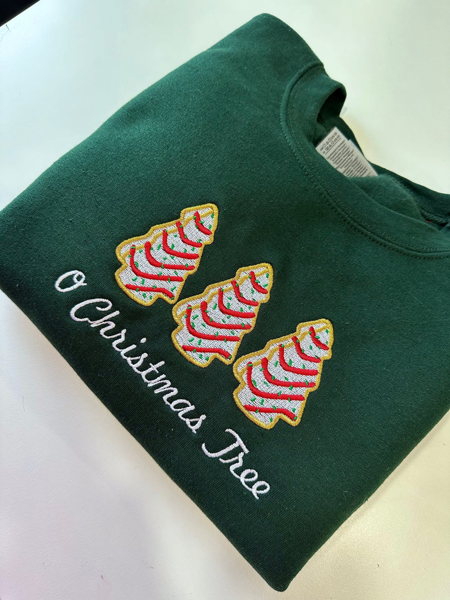 Christmas Tree Cake 2024 Embroidered Sweatshirt