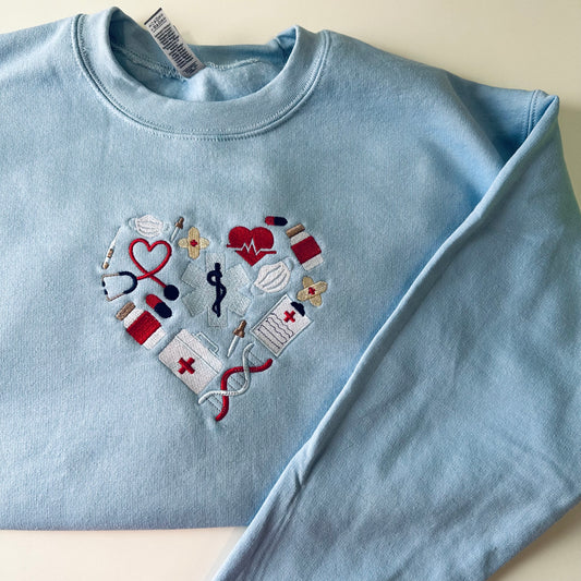 Nurse Embroidered Sweatshirt