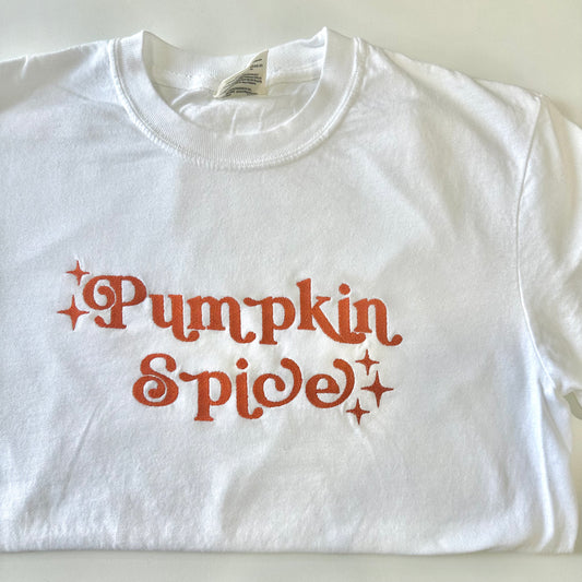 Pumpkin Spice Embroidered T-shirt