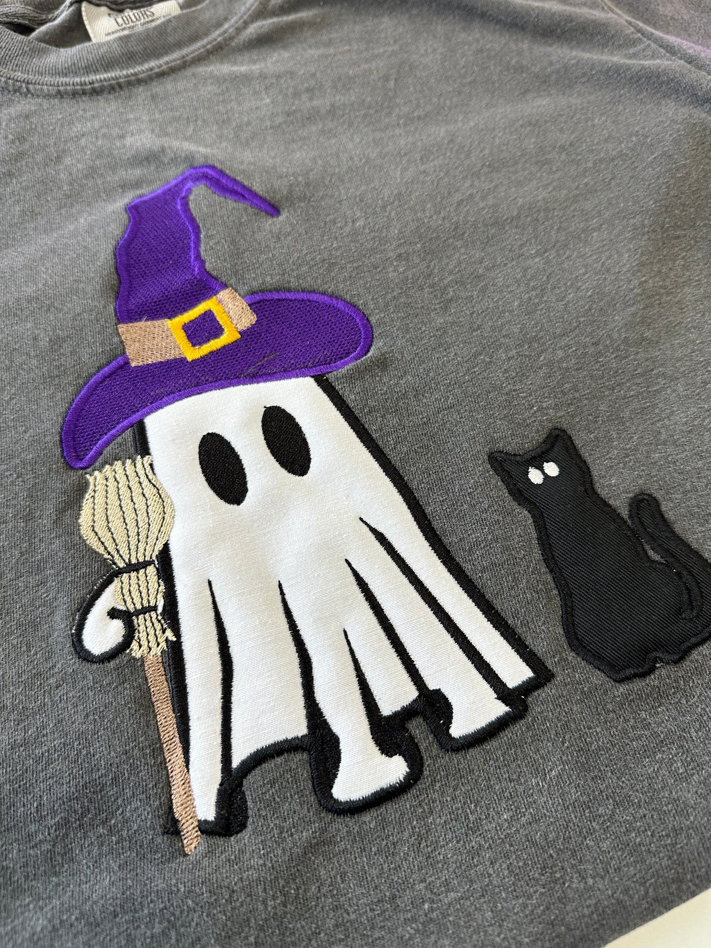 Witchy Ghost Embroidered T-shirt