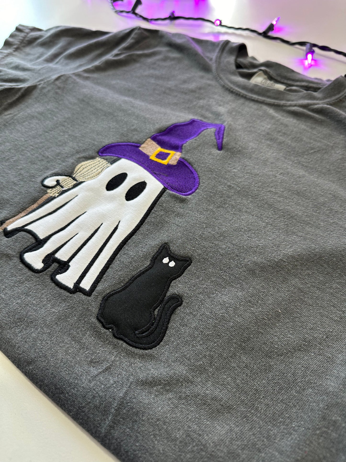 Witchy Ghost Embroidered T-shirt