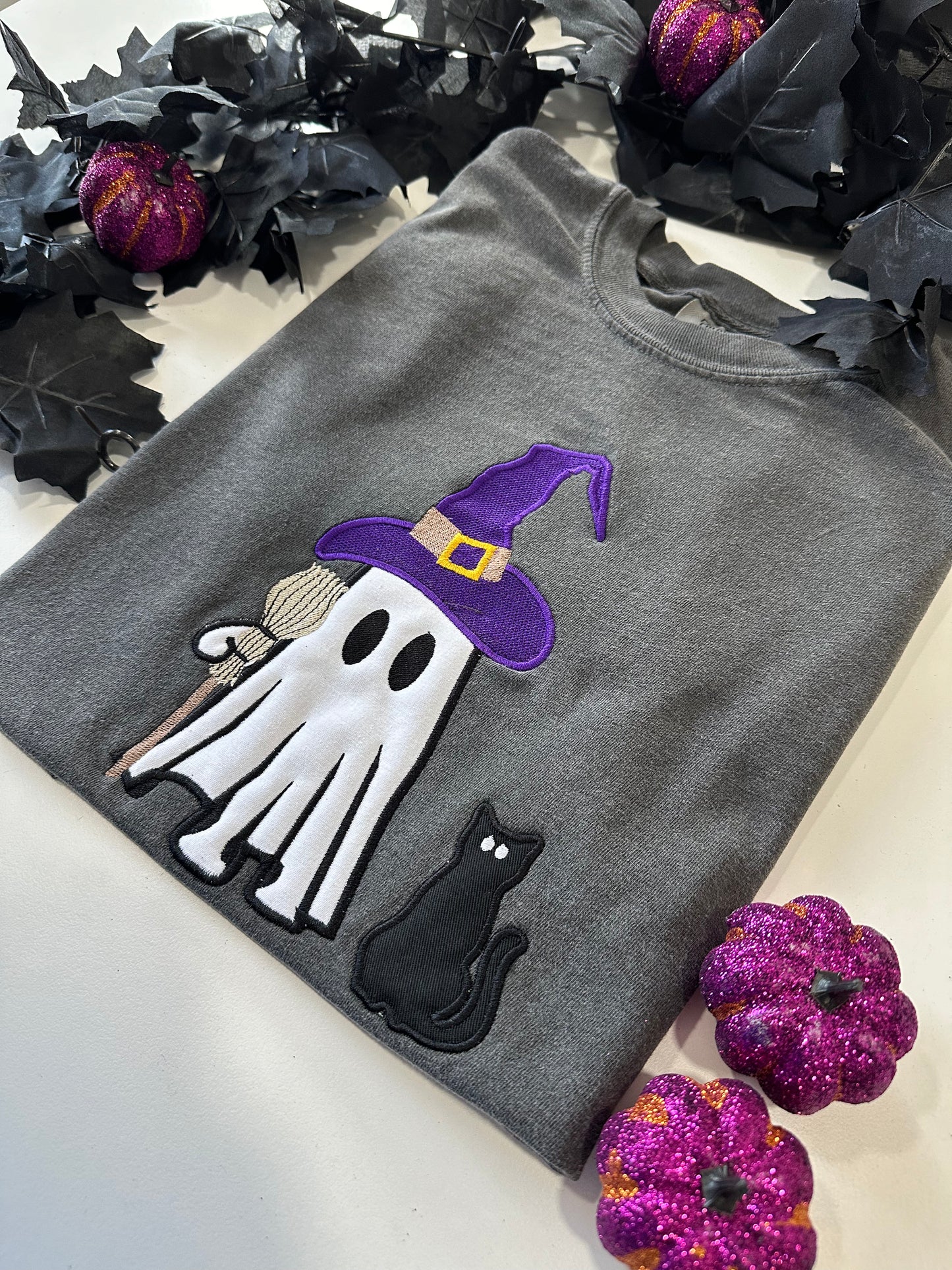 Witchy Ghost Embroidered T-shirt